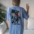 Raccoon Cowboy Vintage Western Oversized T-Shirt | Women's Small Blue Jean