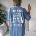 Raccoon 'Let's Do Crimes' Oversized Unisex T-Shirt | Cute Back Print Blue Jean
