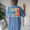 Raccoon Lover Unisex T-Shirt | Cozy Back Print for Introverts Blue Jean