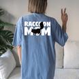 Raccoon Lover Women's Oversized T-Shirt | Animal Mom Back Print Blue Jean