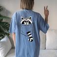 Raccoon Trash Panda Crew Neck Women's T-Shirt - Casual Comfort Style Blue Jean