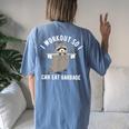 Raccoon 'Trash Panda' Women's Oversized Gym T-Shirt - Fun Workout Wear Blue Jean