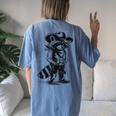 Raccoon Western Country T-Shirt - Unisex Back Print Comfort Blue Jean
