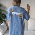 Raccoon Whisperer Women’s Oversized T-Shirt | Cute Raccoon Back Print Blue Jean