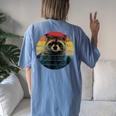 Raccoon Women's Oversized Comfort T-Shirt - Back Print | Cozy Casual Wear Blue Jean