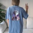 Rats Howling At The Moon Shirt Rat Women's Oversized Comfort T-Shirt Back Print Blue Jean