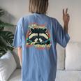 Retro Raccoon Women's Oversized T-Shirt – Live Fast Eat Trash Blue Jean