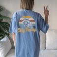 Stay Trashy Women's Oversized Tee - Raccoon & Opossum Meme Vibe Blue Jean