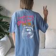 Strawberry Jams But My Don't Raccoon Women's Oversized Comfort T-Shirt Back Print Blue Jean
