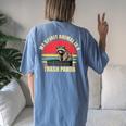 Trash Panda Raccoon Women's Oversized T-Shirt - Cozy & Fun Blue Jean