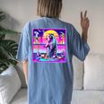 Vaporwave Raccoon Meme Women's Oversized T-Shirt | Retro Synth Vibes Blue Jean