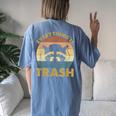 Vintage Raccoon Lovers Oversized Women's Tee - Back Print Blue Jean