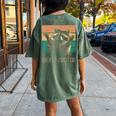 Adopt A Street Cat Oversized Women's T-Shirt – Animal Lovers Back Print Moss