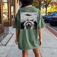 Alien UFO Raccoon Stuffed Animal For Men Women Kids Women's Oversized Comfort T-Shirt Back Print Moss