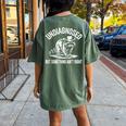 Cowboy Raccoon Women's Oversized T-Shirt - Humorous Back Print Style Moss