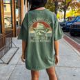 It Is What It Is And It Is Not Great Raccoon Trash Panda Women's Oversized Comfort T-Shirt Back Print Moss