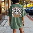 Possum Racoon Adopt A Cat Team Trash Opossums Raccoons Small Women's Oversized Comfort T-Shirt Back Print Moss