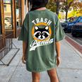 Raccoon Back Print Comfort Women's Oversized T-Shirt | All Seasons Moss