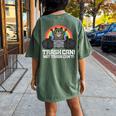 Raccoon & Cat Street Art Women's Comfort T-Shirt - Fun Oversized Style Moss