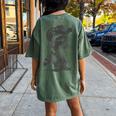 Raccoon Cowboy Graphic T-Shirt - Unisex Oversized Back Print Moss