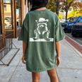 Raccoon Cowboy Western T-Shirt | Adults & Kids | Oversized Fit Moss