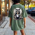 Raccoon Eating Instant Noodles | Oversized Unisex Comfort T-Shirt Moss