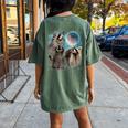 Raccoon Moon Howling Head Oversized T-Shirt for Men & Women Moss