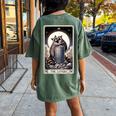 Raccoon Tarot Lovers Women's Oversized T-Shirt | Casual Comfort Moss