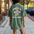 Raccoon 'Trash Panda' Women's Oversized Gym T-Shirt - Fun Workout Wear Moss