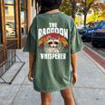 The Raccoon Whisperer Raccoon's Lover Vintage Retro Women's Oversized Comfort T-Shirt Back Print Moss