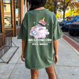 Raccoonicorn Trash Panda Women's Oversized Back Print T-Shirt Moss