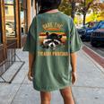 Save The Trash Pandas Raccoon Women's Oversized Comfort T-Shirt Moss