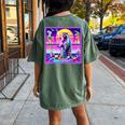 Vaporwave Raccoon Meme Women's Oversized T-Shirt | Retro Synth Vibes Moss