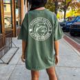 I Workout So I Can Eat Garbage Gym Raccoon Trash Panda Women's Oversized Comfort T-Shirt Back Print Moss