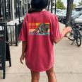 Adopt A Street Cat Oversized Women's T-Shirt | Funny Raccoon Back Print Crimson