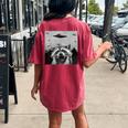 Alien UFO Raccoon Stuffed Animal For Men Women Kids Women's Oversized Comfort T-Shirt Back Print Crimson