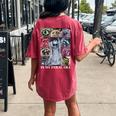 Autistic Racoon Oversized Women's T-Shirt | Meme Back Print Crimson