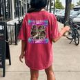 Even Baddies Get Saddies Raccoon Oddly Specific Meme Women's Oversized Comfort T-Shirt Back Print Crimson