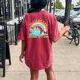 Groovy This Little Light-Of Mine Dumpster Fire Raccoon Women's Oversized Comfort T-Shirt Back Print Crimson