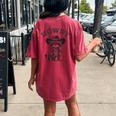 Howdy Raccoon Women's Oversized Tee | Fun Back Print - Unisex Appeal Crimson