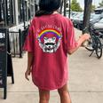 LGBTQ Pride Raccoon Women's Oversized Rainbow Back T-Shirt Crimson