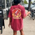 Get In Loser Raccoon Opossum Trash Panda Women's Oversized Comfort T-Shirt Back Print Crimson