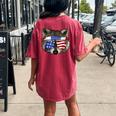 Patriotic Raccoon Women's Oversized T-Shirt – July 4th Back Print Crimson