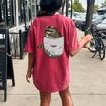 Raccoon Lover Oversized Women's T-Shirt | Animal Theme Back Print Crimson
