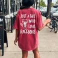 Raccoon Lover Women's Oversized Back Print T-Shirt - Cute & Comfy Crimson