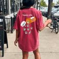 Raccoon Lover Women's Oversized T-Shirt | Happy Pills Back Print Crimson
