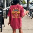 Raccoon Lovers Fun Animal T-Shirt | Small Oversized Fit | Women's Crimson