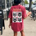 Raccoon Rock Music Band Concert Men Women Kids Raccoon Women's Oversized Comfort T-Shirt Back Print Crimson