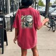 Raccoon Trio Howling At Moon Women's Oversized T-Shirt | Quirky Comfort Crimson