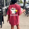 Raccoon Unicorn Fantasy Women's Oversized Tee - Casual Comfort Crimson